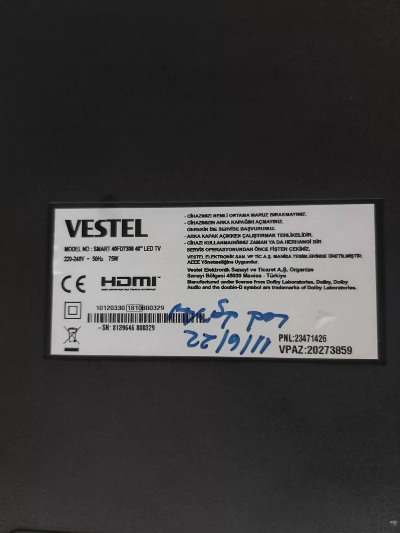 VESTEL 40FD7300, 17WFM07, 6041R4 WI-FI MODUL 