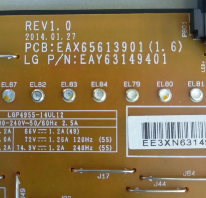 EAX65613901 (1.6), LGP4955-14UL12, LG 49UB850V POWER BESLEME