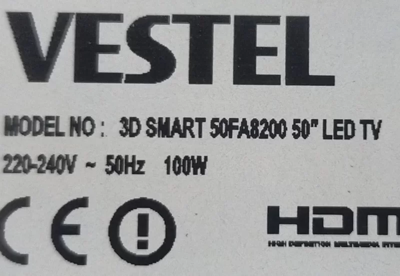 17MB96, 10097623, 23272081, VESTEL 50FA8200 MAİNBOARD ANAKART