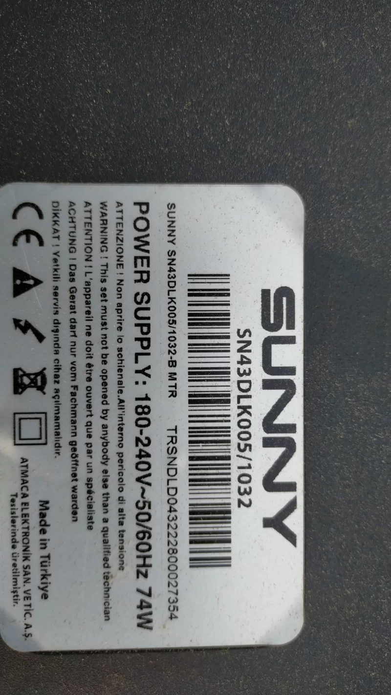 6870c-0532a , Sunny SN43DLK005  T-Con Board