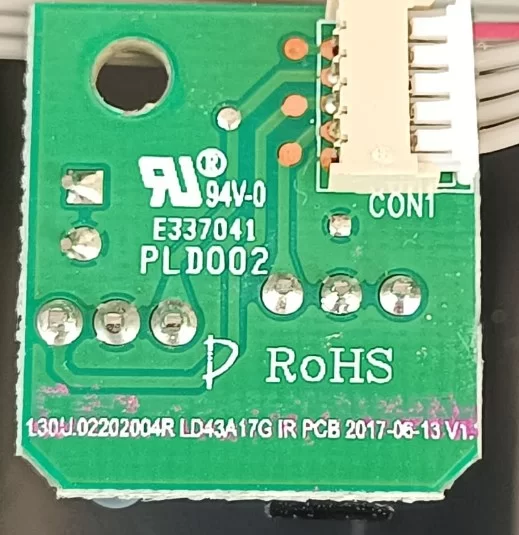 130u.02202004r, Ld43a17g Ir Pcb 2017-06-13 V1, Pld002 Awox 43110 Kumanda Göz, İr