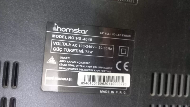 Homstar Hs-4040 40 Fhd Led Usb Lcd Monitor Tv Kumandası