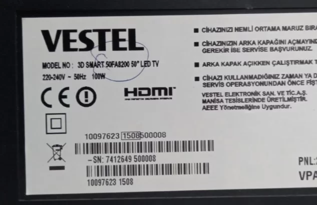 Vestel 50fa8200 hoparlör