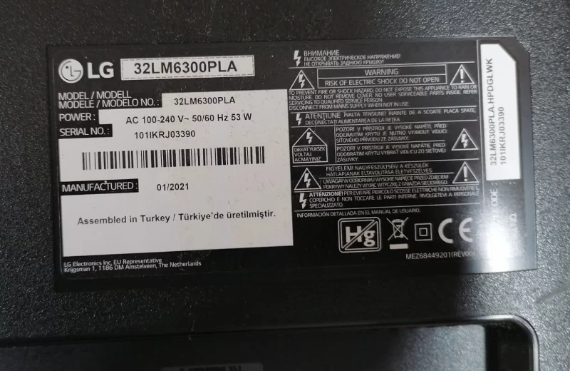 EAX69091401 (1.2), EAY64548902, LG 32LM6300PLA POWER BESLEME