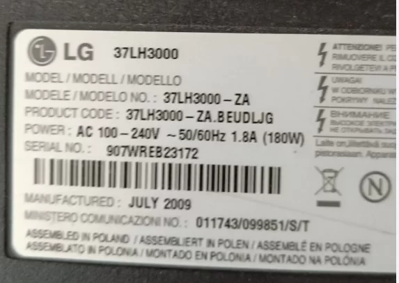 Ead60679341, Lg 37lh3000 Lvds Kablosu