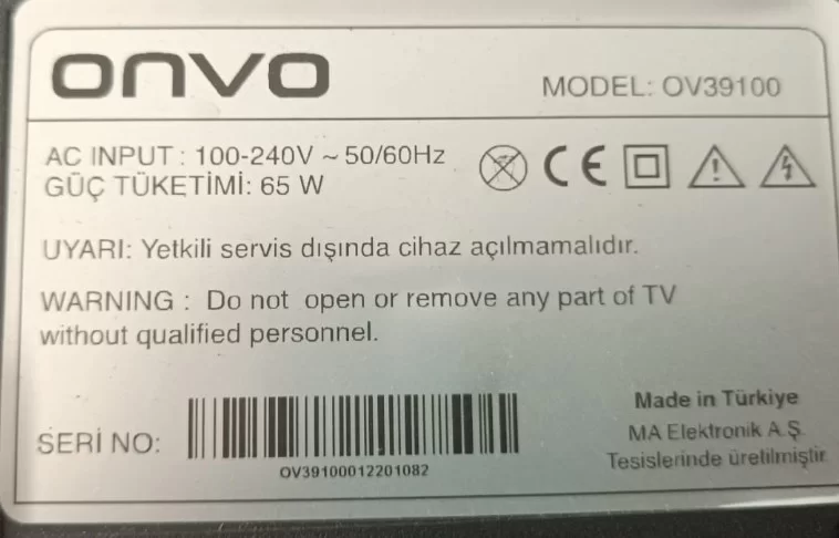 L32dn-Ir-V20 , Onvo Ov39100 Kumanda Gözü Ir