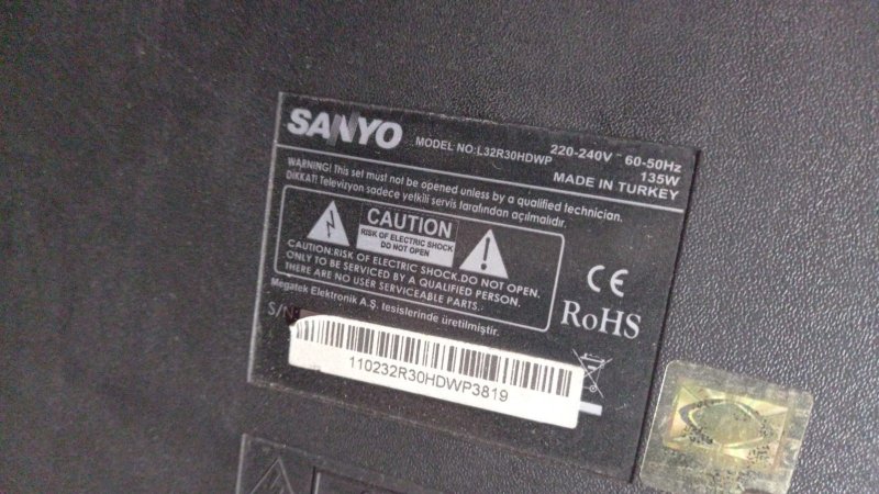 Sanyo L32R30HDWP 6632L-0623A, 3PEGC20005B-R, PNEL-T911 A, Inverter board