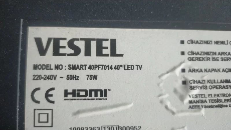 12YR_S128BMB3_4C4LV0.1 , Vestel 40PF7014 T-con Board 