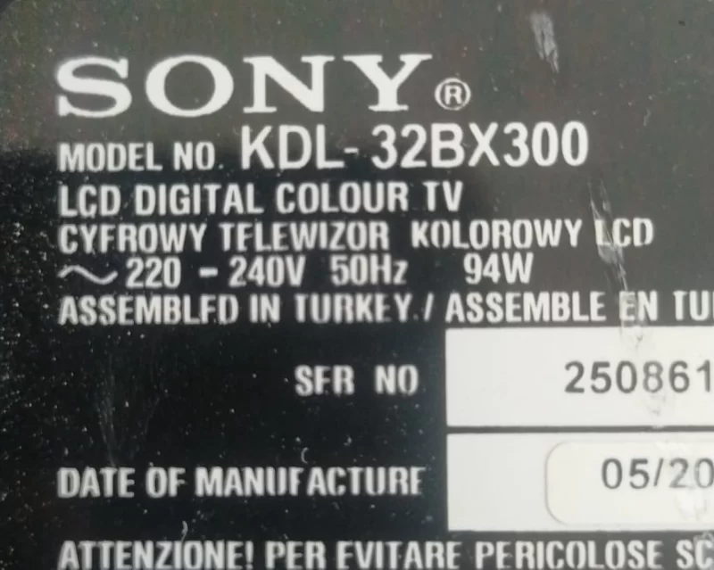 1-881-019-52 , Sony KDL-32EX401 Main Board