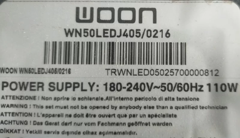 13AT405 , HK.T.RT2841P838 Woon WN50LEDJ4053 Main Board