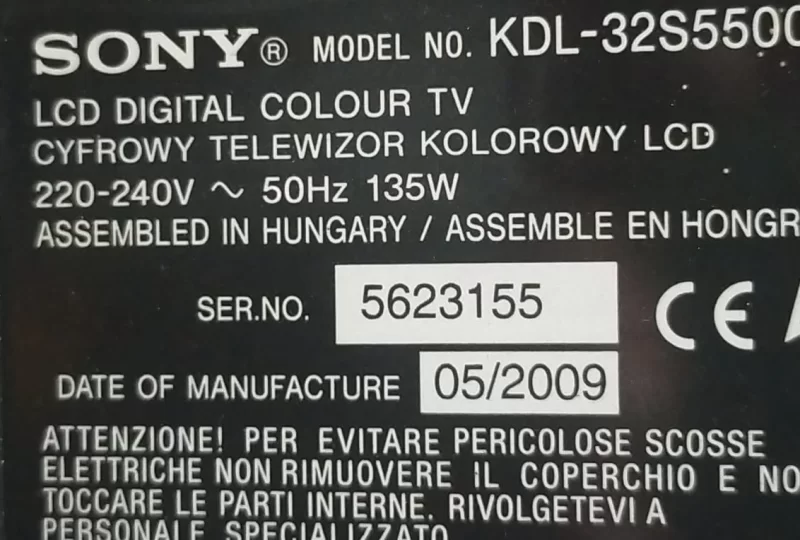 APS-243 , 1-878-988-21 Sony KDL-32S5500 Power Board 