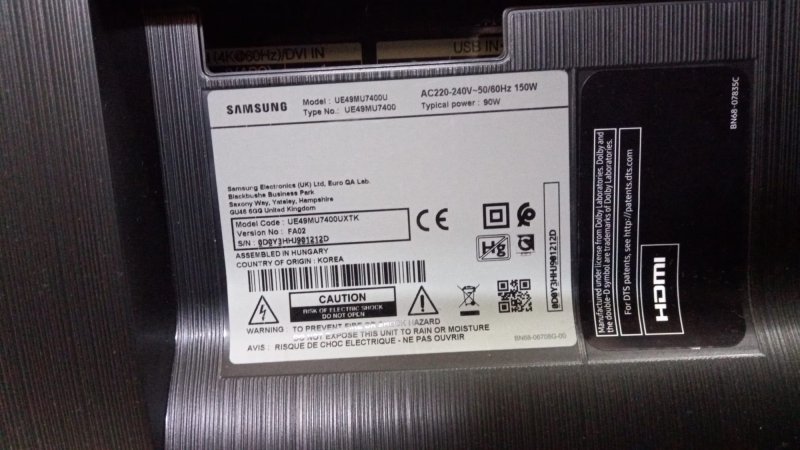 SAMSUNG UE49MU7000U WİFİ BOARD BN59-01264A