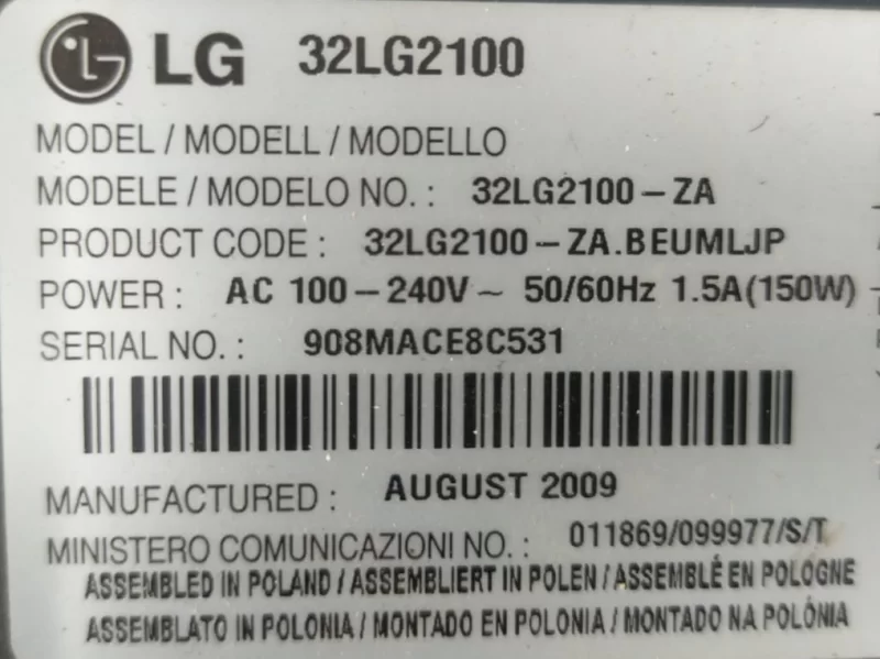 Eax44059405 Lg 32LG2100 Kumanda Gözü