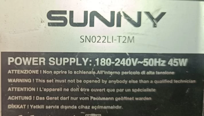 A098-0026-R02 V2, Sunny Sn022l1-T2m KUMANDA GÖZÜ IR