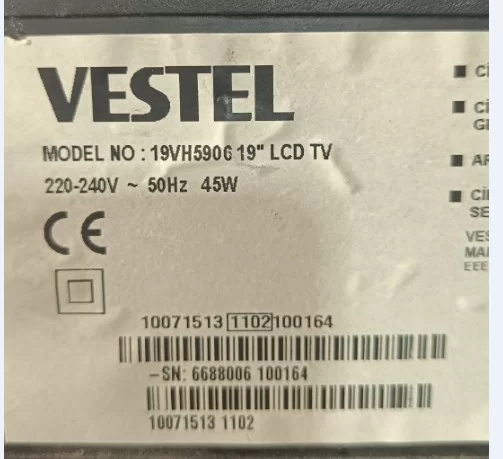 17mb45-3, 10071613,20491098, Vestel 19vh5906 Anakart