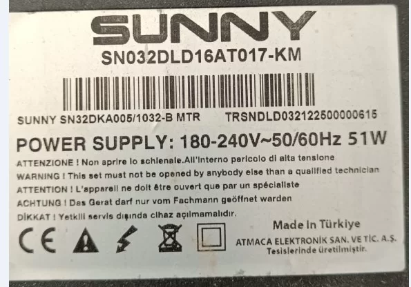 16at017, Sunny  Sn032dld16at017-Km Mainboard, Anakart