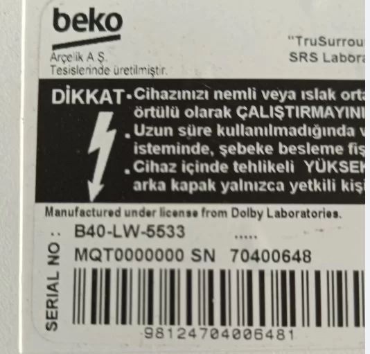 Vax502r3b5, Beko B40-Lw-5533  Lvds Kablo