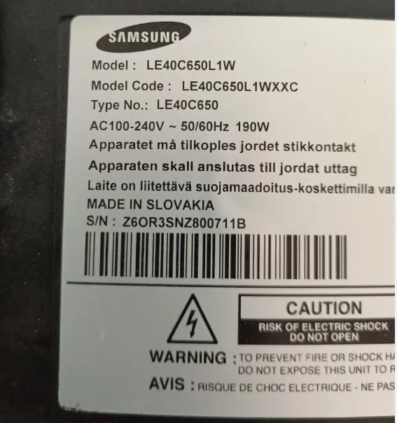 Bn96-12837a, Samsung Le40c650lwx Hoparlör