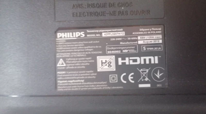 TPV42 T-CON _E2_V2.0,  Philips 42PFL3207H/12 T Con Board