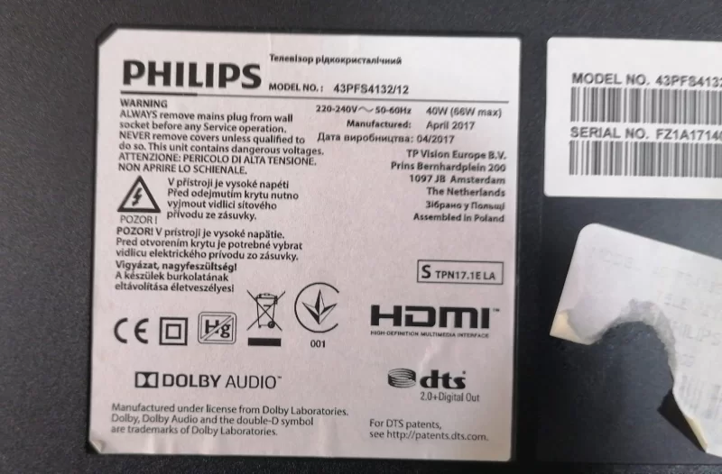 715G8659-M0E-000-004Y Philips 43PFS4132/12 MAİNBOARD ANAKART