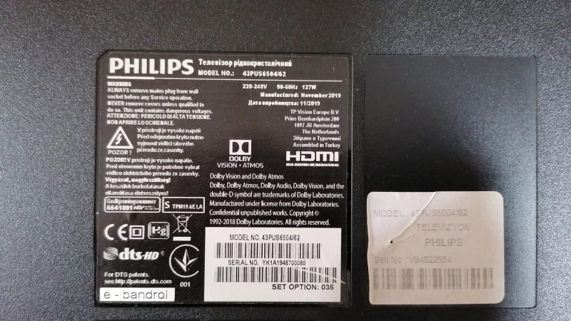 PHİLİPS 43PUS6504/62 HOPARLÖR TAKIMI SPEAKER