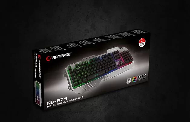 RAMPAGE KB-R74 METAL BACKLIT KEYBOARD OYUNCU KLAVYESİ