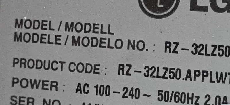 Ml-041a, 6870t802a15, 040824,  Lg Rz-32lz50 Anakart, Main Board