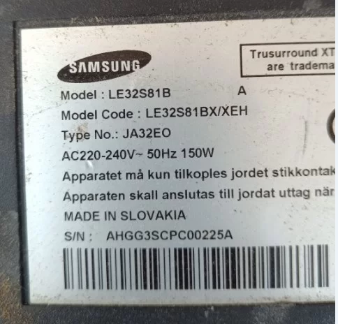 Bn41-00982b,Bn94-02122q,Samsung Le32s81b Ana Kart