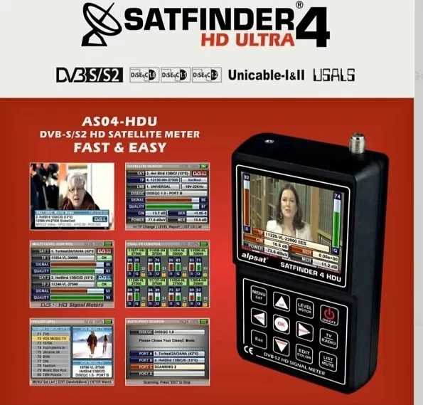 Alpsat Satfinder 4 Hd Ultra Görüntülü Full Hd Uydu Bulucu