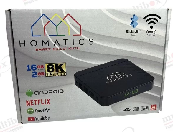 HOMATİCS Android Box 2 GB / 16 GB Android 11