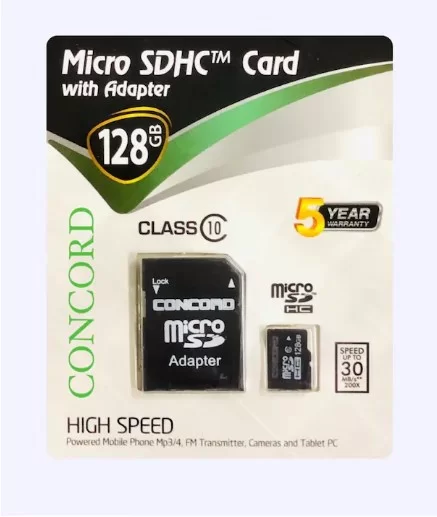 CONCORD MİCRO SDHC CARD WİTH ADAPTOR128 GB