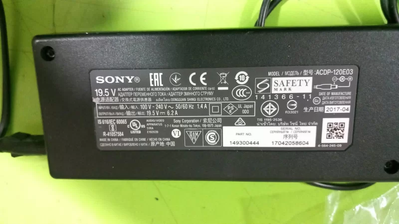 Sony KD-43XE7005, 19.5 V  6.2a , Amper Tv Adaptör