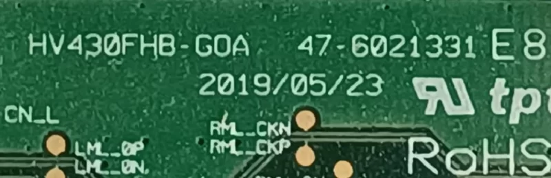 HV430FHB-GOA 47 - 6021331, SUNNY T-Con 