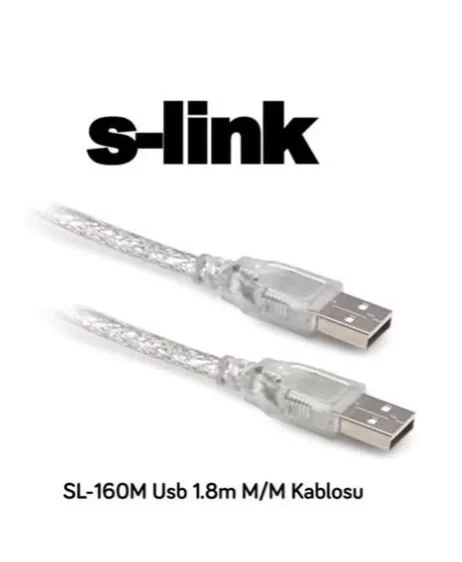 S-link SL-160M 1.8mt Usb m-m Kablo iki ucu erkek