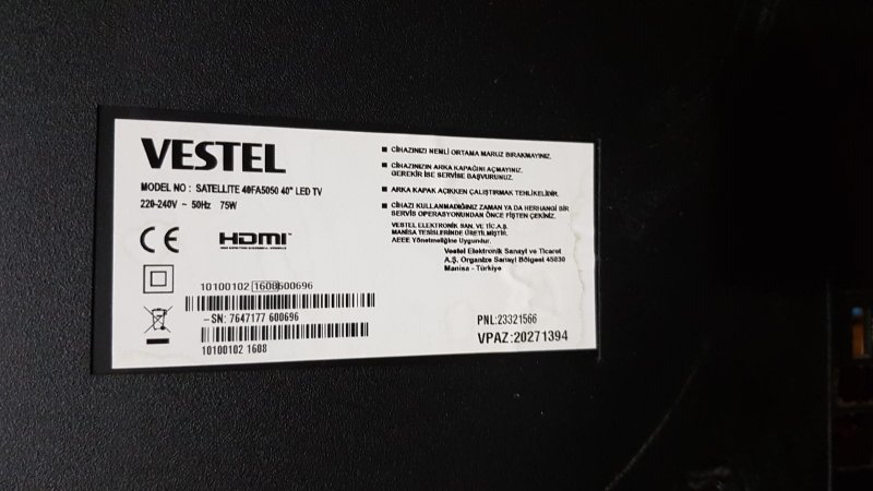 17IPS12, 23281031, 27438239, VESTEL 40FA5050 POWER BOARD