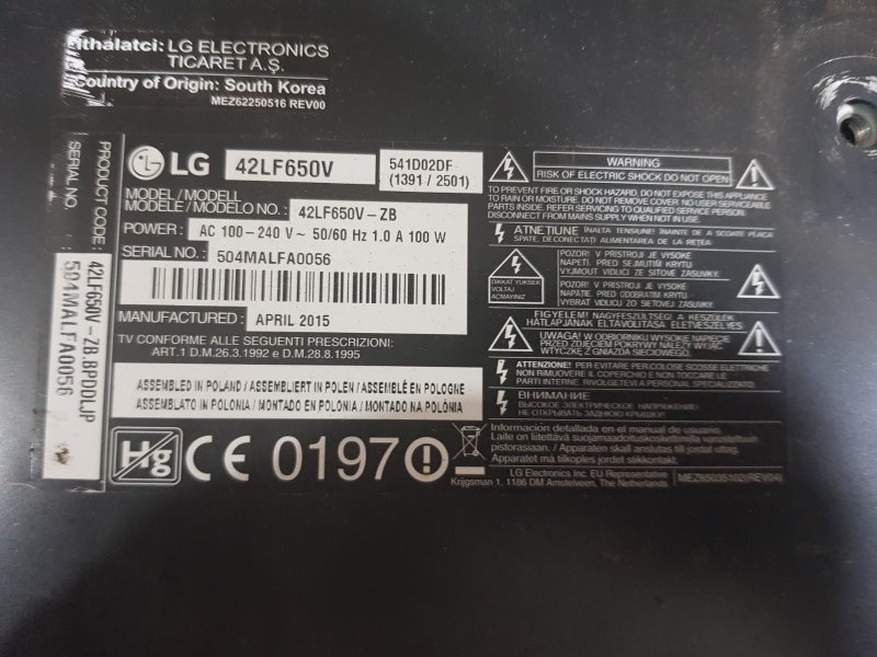 LG 42LF650V,EAB63649901,HOPARLÖR