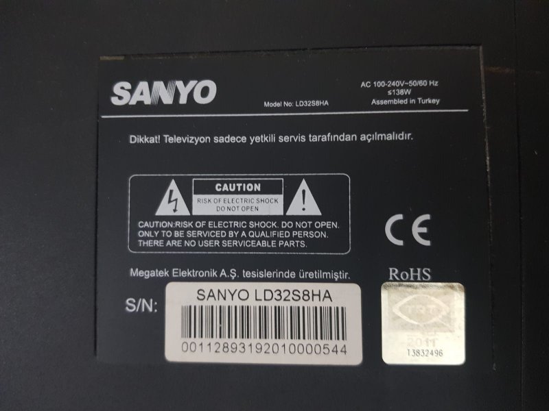 SANYO LD32S8HA,CV182H-B,MAİN BOARD,ANAKART