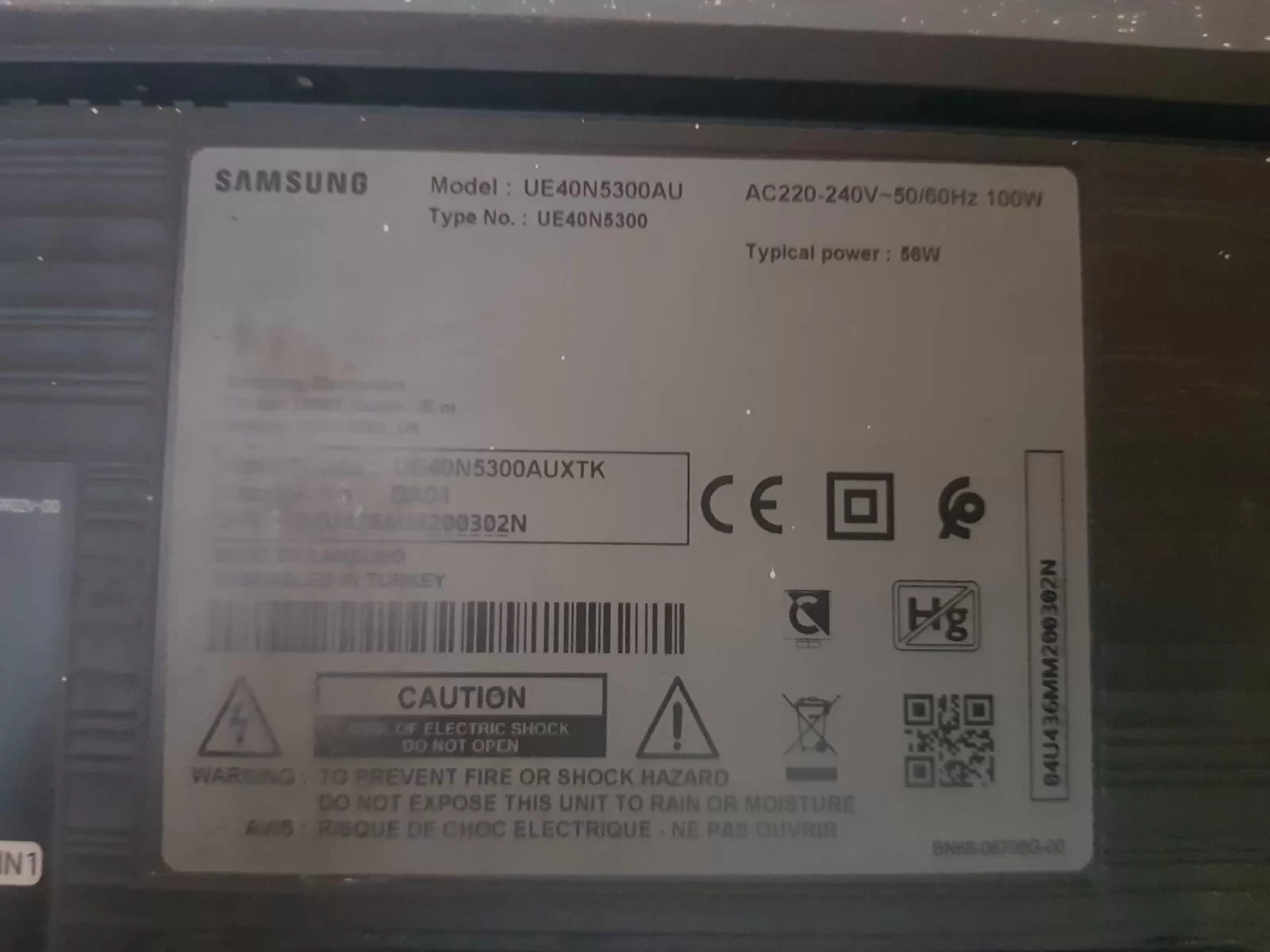 SAMSUNG UE40N5300AU,BN96-43790C,LVDS KABLO