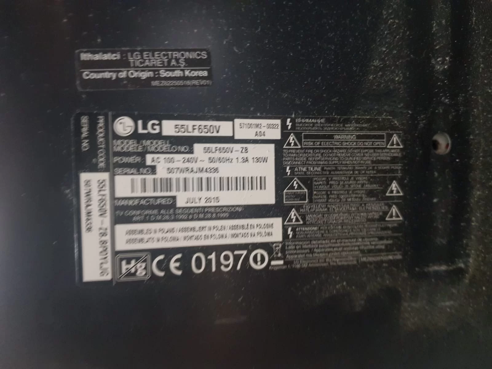 LG 55LF650V,EAX66207203(1.0),MAİN BOARD,ANAKART