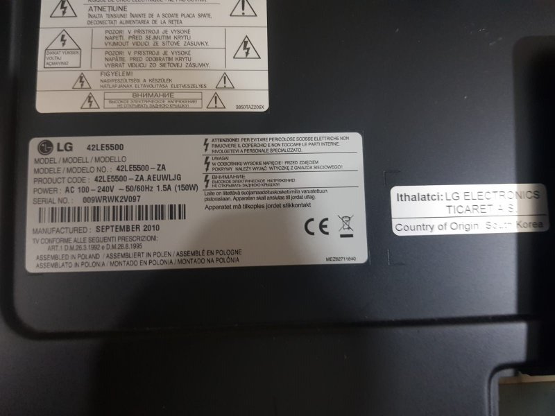 LG 42LE5500,LE50_70 (LARGE) VER1.8,YW06796201A,IR SENSOR