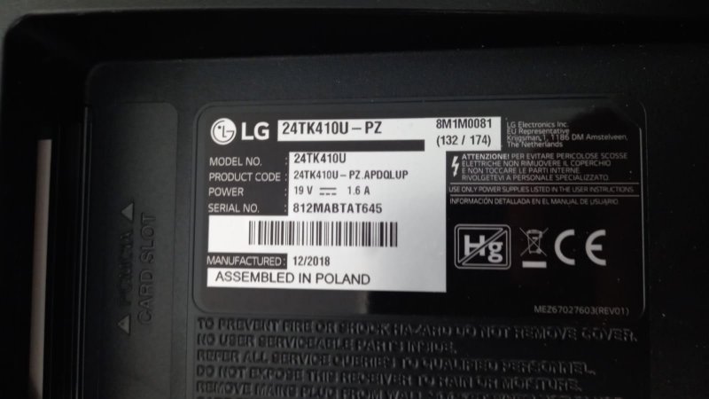 LG 24TK410 SEHPA AYAĞI