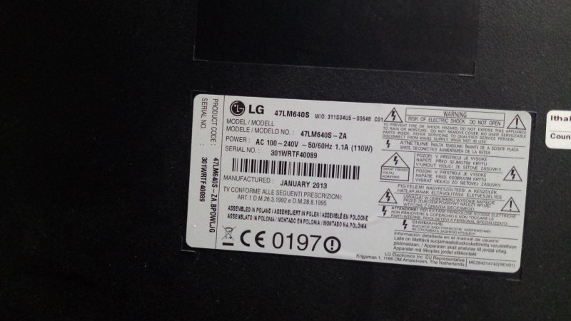  LG 47LM640S ,EAD62087801 LVDS KABLO