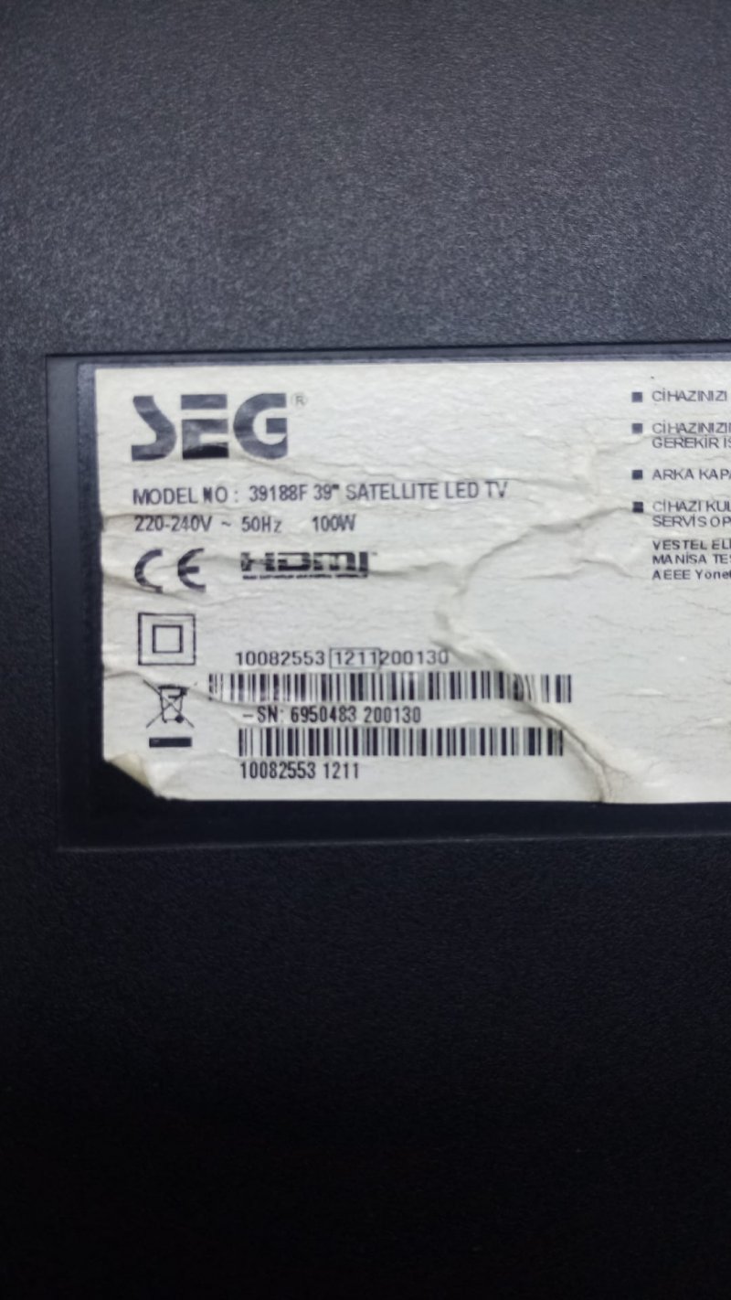 SEG 39188F, E88441 120 7.0903 T-CON BOARD