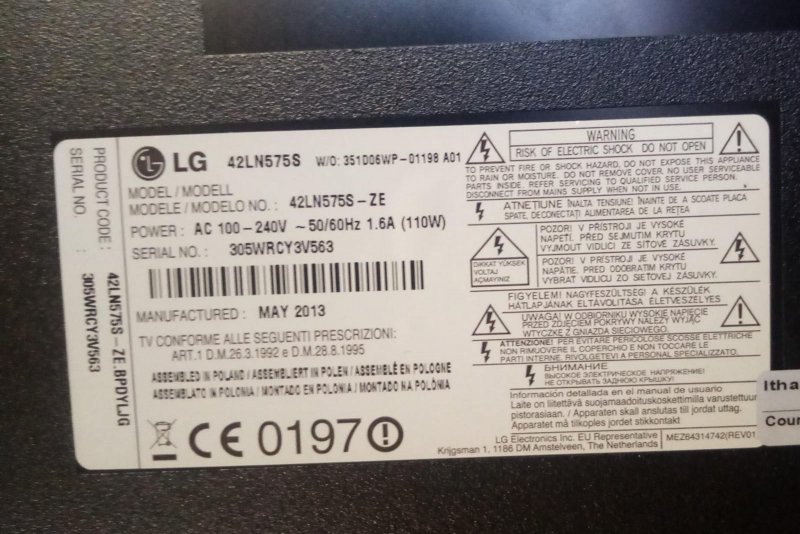 LG 42LN575S EBR76384101 TUŞ TAKIMI