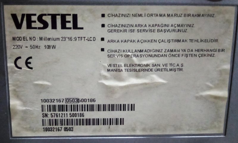 VESTEL MİLLENİUM 23´´16:9 TFT-LCD TV AYAĞI