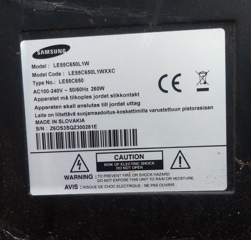 SAMSUNG LE55C650 BN96-12723E LVDS KABLOSU