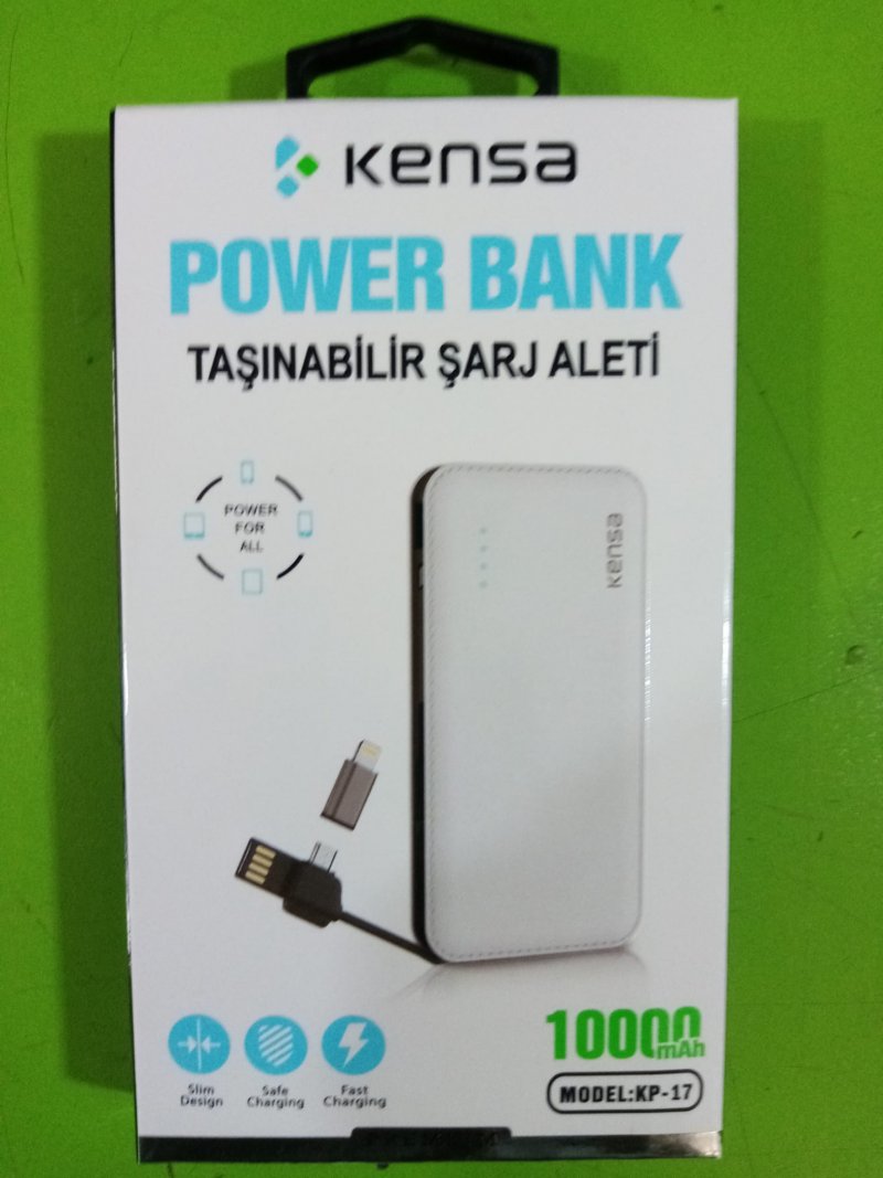 KENSA 10000mAh Power Bank Taşınabilir Şarj Aleti 