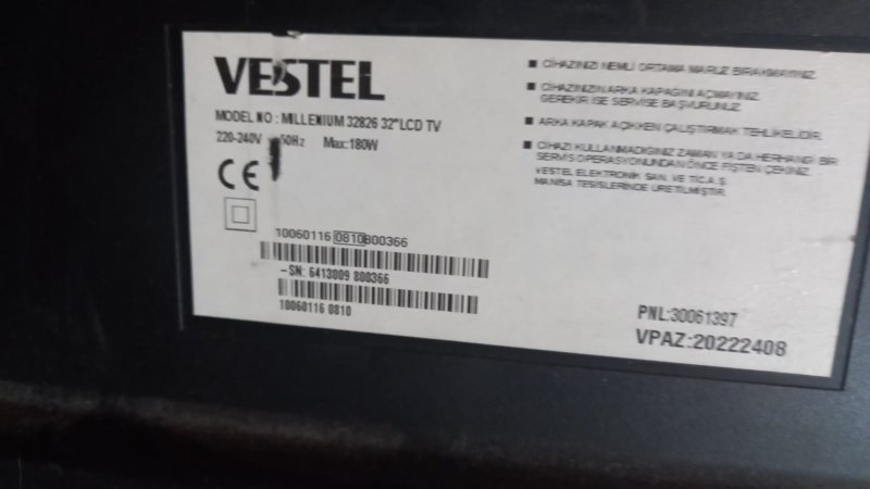 vestel millenium 32826 anakart 17mb22-2 . 20422020. 10060116