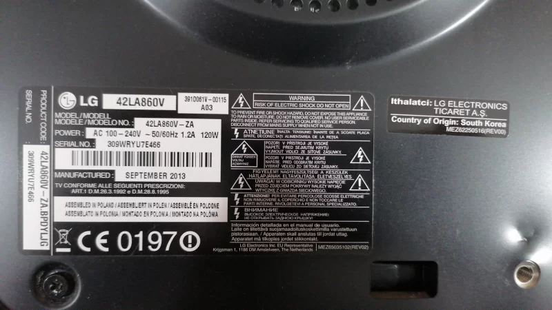 EAX64905701 (2.5), PLDF-L211A, LG 42LA860V POWER BESLEME