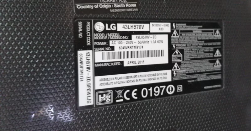 HC430DUN-SLVX1-5241 LG 43LH570V LED BAR 